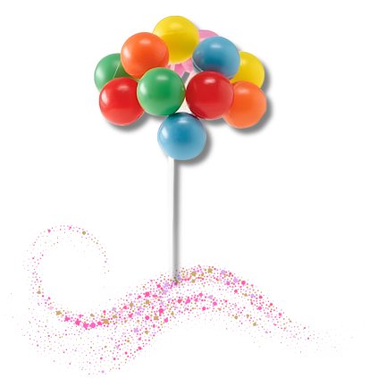 Dortový zápich - svazek balonků