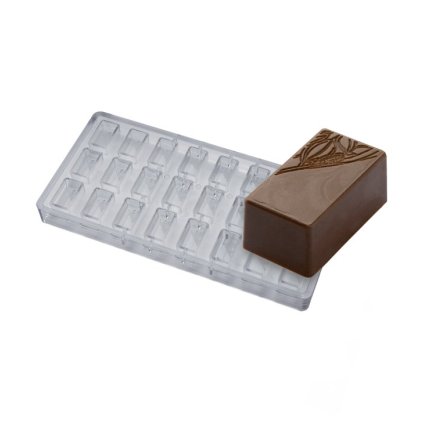 16103 forma na pralinky textura kakao 9g 3x8 tvaru forma