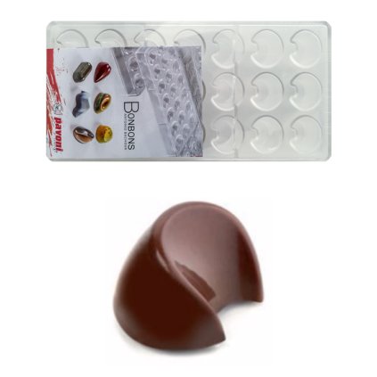 16166 forma na pralinky vlna 10g 3x7 tvaru forma