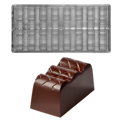 16175 forma na pralinky vlnka s reliefem 9g 3x8 tvaru forma