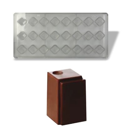 16184 forma na pralinky vysoka kostka 10g 3x8 tvaru forma