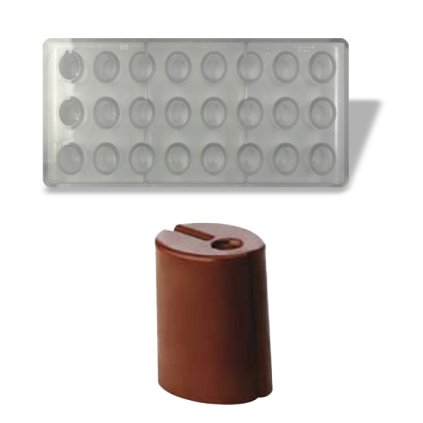 16190 forma na pralinky vysoky oval 10g 3x8 tvaru forma