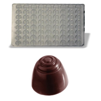 16196 forma na pralinky vzor kruhy 3g 8x9 tvaru forma