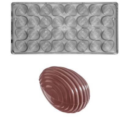 16238 forma na pralinky 5g vajicko relief 4x8 tvaru forma