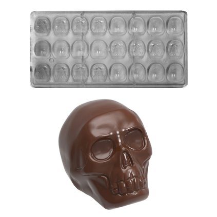 16367 forma na pralinky parovaci lebka 17g 3x8 tvaru forma
