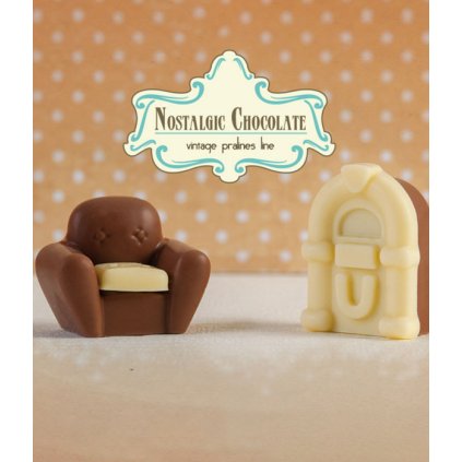 16412 forma na pralinky sada 2 ks jukebox 13g a kreslo 11g 3x4x2 tvary forma