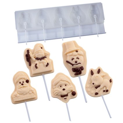 16508 forma s drzadlem na coko lizatka lolli pop vanoce 5 tvaru forma