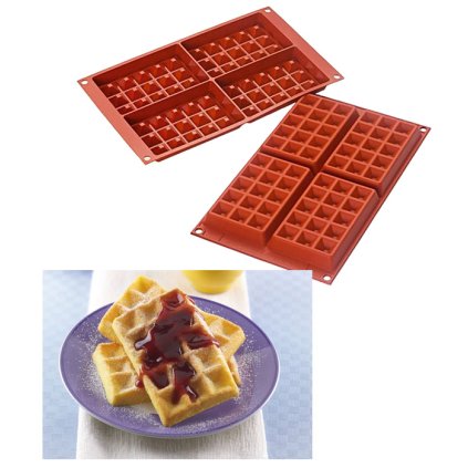 10043 forma silikonova 4ks vafle clasik obdelnik 13x8 1 v 1 7cm