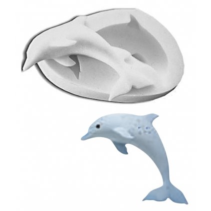 10313 forma silikonova 3d delfin 7 8x5cm