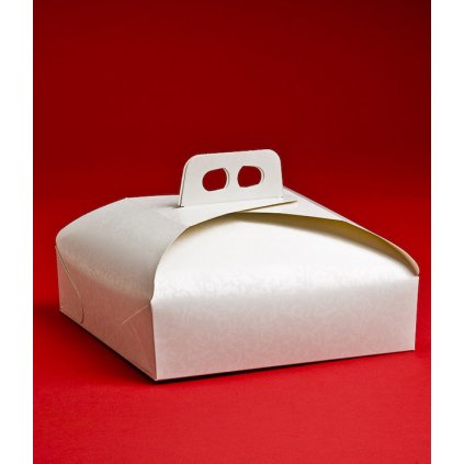 5846 krabice dortova 27cm bila damasek 25 ks bal
