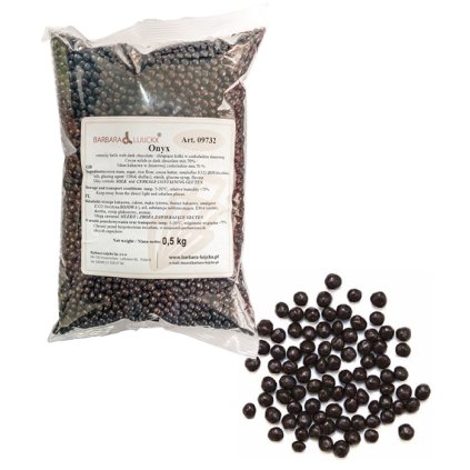 2957 krupave kulicky v cokolade prum 4mm horke 500 g sacek