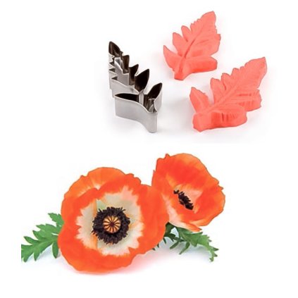 13157 zilkovace vykrajovatko sada 3ks list mak 4 5x10 v 2cm