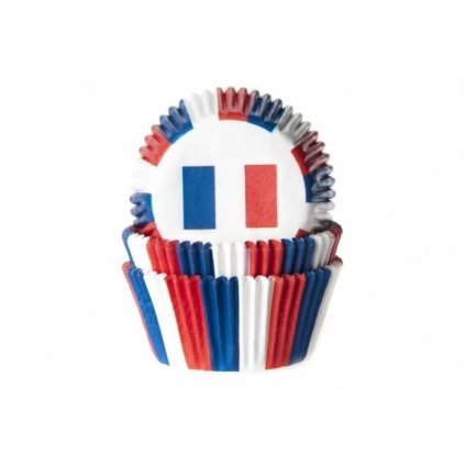 Papírový košíček na muffiny vlajka Francie 50ks  | Cukrářské potřeby