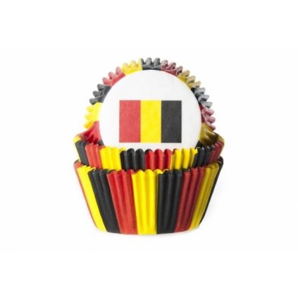 Košíček na muffiny vlajka Belgie 50ks  | Cukrářské potřeby