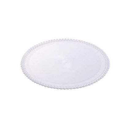 Tác plastový bílý kruh 30 cm (1 ks) /D_0596