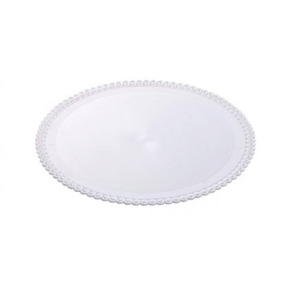 Tác plastový bílý kruh 34 cm (1 ks) /D_0598