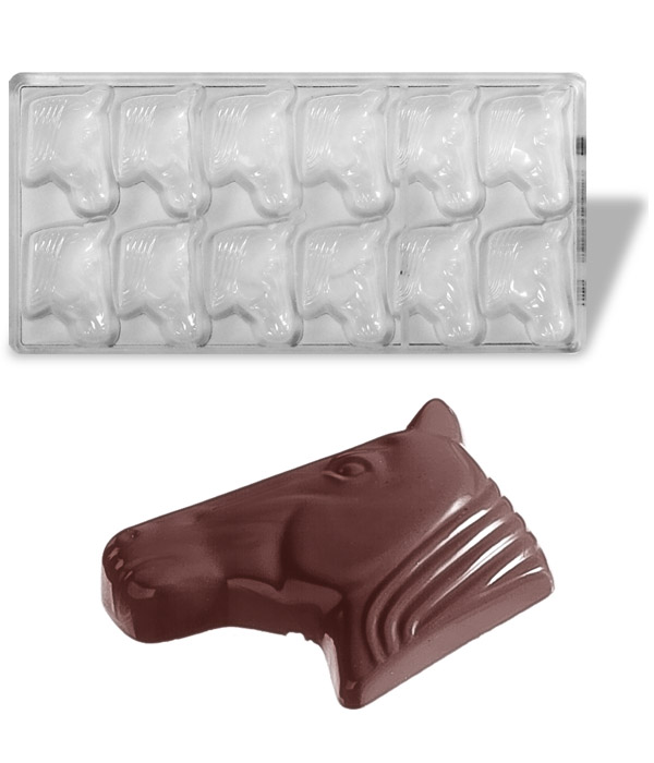 Forma na pralinky (hlava koně 17g) 2x6 tvarů/forma