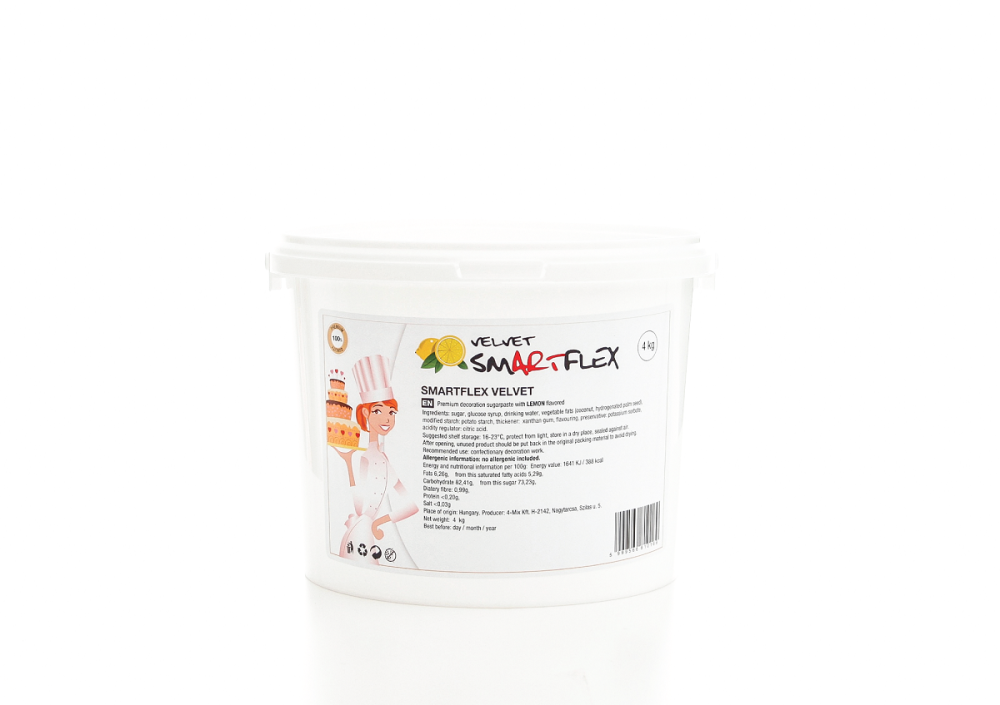 Smartflex Velvet Citron 4 kg (Potahovací a modelovací hmota na dorty)