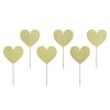 PartyDeco zápich na muffiny Zlatá srdíčka ▹