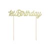 PartyDeco zapichovací dekorace na dort zlatá 1st Birthday KPT34-019B dortis  | Cukrářské potřeby
