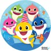 BABY SHARK (Zvolte VELIKOST průměr 20 cm ☝, Zvolte PODKLAD FONDÁNOVÝ DECORLIST ✴️)