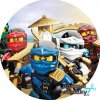 LEGO NINJAGO (Zvolte VELIKOST průměr 20 cm ☝, Zvolte PODKLAD FONDÁNOVÝ DECORLIST ✴️)