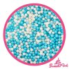 SweetArt cukrové perly modré a bílé 5 mm (80 g) ▹