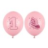 PartyDeco balónky růžové 1. narozeniny (6 ks) ▹