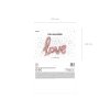 PartyDeco foliový balónek růžovo-zlatý Love 73 x 59 cm ▹