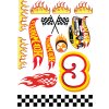 Jedlý papír pro výřez s číslem 0-9, Hot Wheels