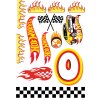 Jedlý papír pro výřez s číslem 0-9, Hot Wheels