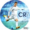 Jedlý papír  RONALDO - REAL MADRID (● velikost průměr 20 cm ☝, ● materiál FONDÁNOVÝ DECORLIST ✴️)