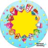 Jedlý papír  SHOPKINS (● velikost průměr 20 cm ☝, ● materiál FONDÁNOVÝ DECORLIST ✴️)