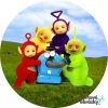 Jedlý papír  TELETUBBIES (● velikost průměr 20 cm ☝, ● materiál FONDÁNOVÝ DECORLIST ✴️)