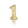 Svíčka narozeninová číslice 1 zlatá 7,5 cm  /BP