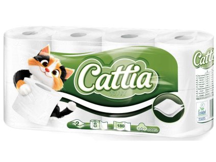 Cattia 2 vrstvý toaletní papír 8 ks balení 18 metrů návin