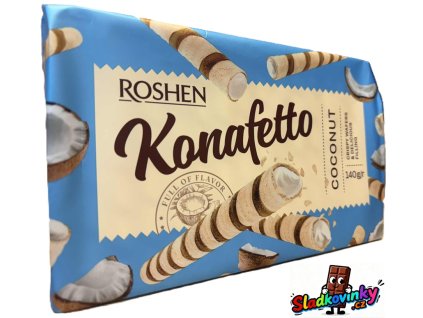 Roshen Oplatké trubičky Konafetto kokosové 140g