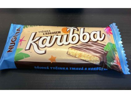 NUGETA Karibba sójová tyčinka tmavá s kokosem 80g
