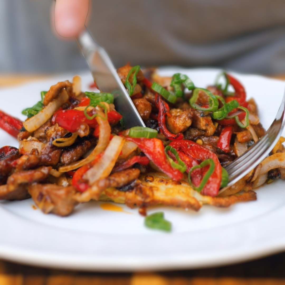 Grilovaná krkovice na křupavém vošouchu