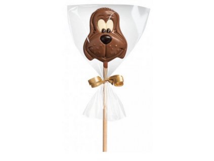 čokoládové lízátko pes