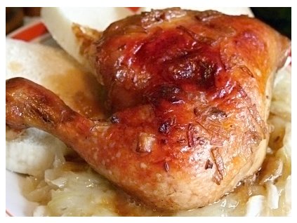 kuřecí stehno se zelím a houskovým kn II