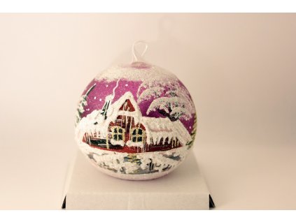 1021 vanocni koule tmave fialova