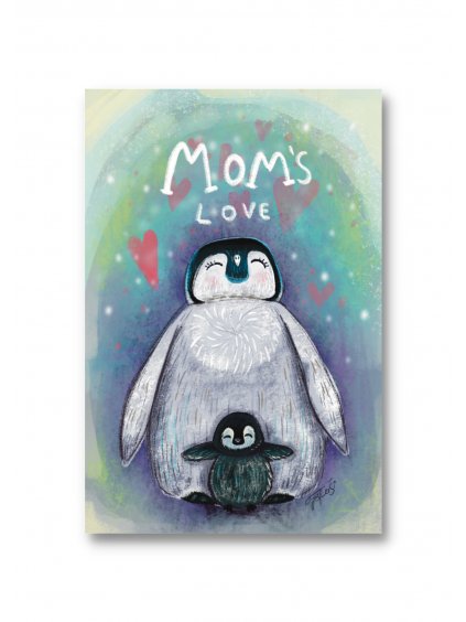 Pohlednice Tučňáci Mom's love