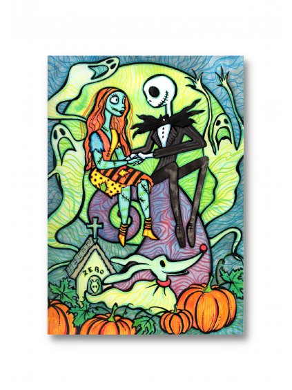 Pohlednice Jack and Sally Ukradené Vánoce (Tim Burton's The Nightmare Before Christmas)