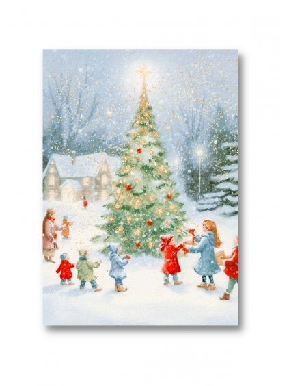 Pohlednice U vánočního stromu