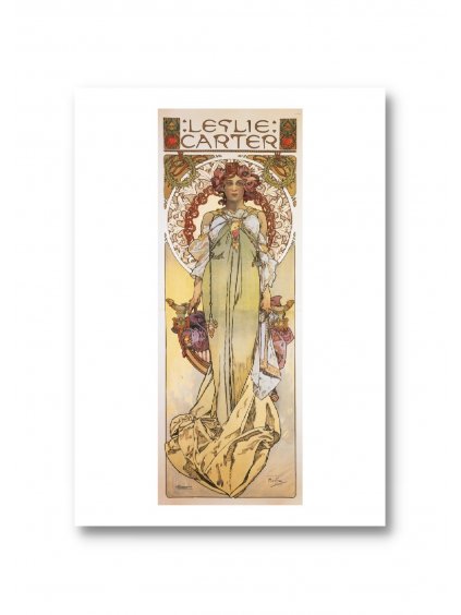 Pohlednice Leslie Carter Alfons Mucha