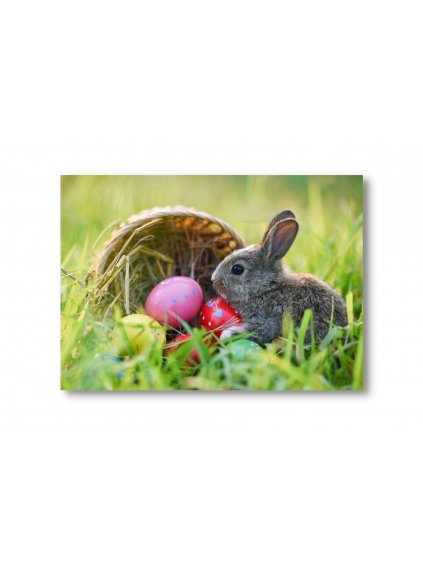 Pohlednice Velikonoční vajíčka a králíček