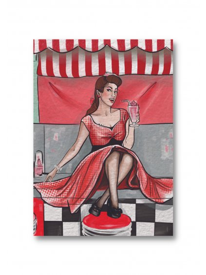 Pohlednice Pin up Girl