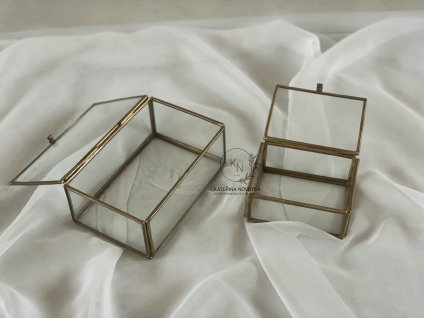 Krabička na prstýnky kovová 2ks