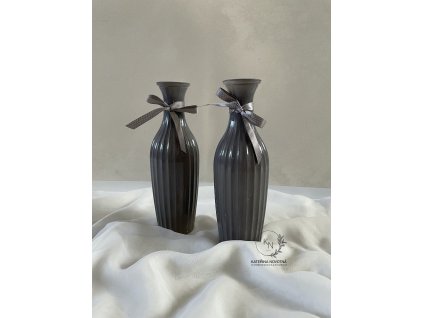 Váza drobná - šedá